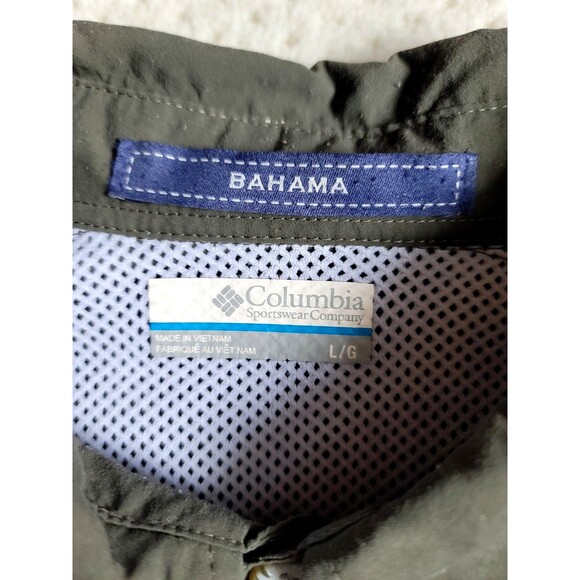 EUC Columbia PFG Bahama II Fishing Shirt GRAY Vented Outdoor UPF Long Sleeve, L - Picture 9 of 10